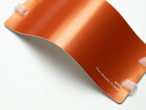 Виниловая плёнка IRISTEK Pearl Metallic Orange (жемчужный металлический оранжевый), MPD0, 1,52×17,5 м