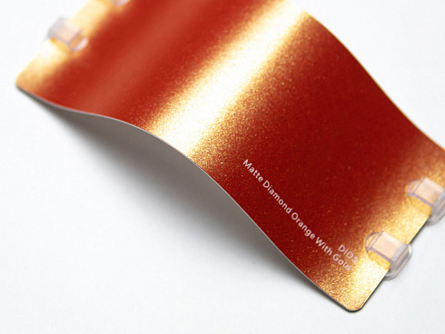 Виниловая плёнка Matte Diamond Orange With Gold (алмазный оранжевый с золотом), DID3, 1,52×17,5 м