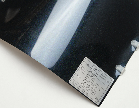 Полиуретановая пленка PPF Colors Ultra Glossy Pearl Sparkle Black (перламутровый блестящий черный), глянцевая, UC6190, 1,52×15 м
