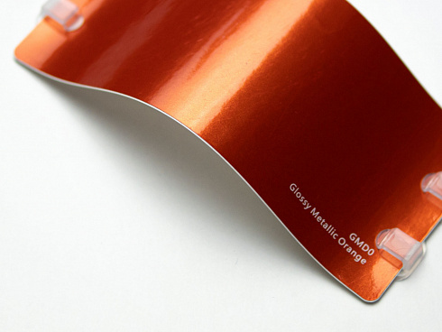 Виниловая плёнка IRISTEK Glossy Metallic Orange (металлический оранжевый), глянцевая, GMD0, 1,52×17,5 м