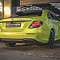 Mercedes-Benz E-Class оклейка в виниловую пленку SunMax (355, Coral Yellow Green), стайлинг